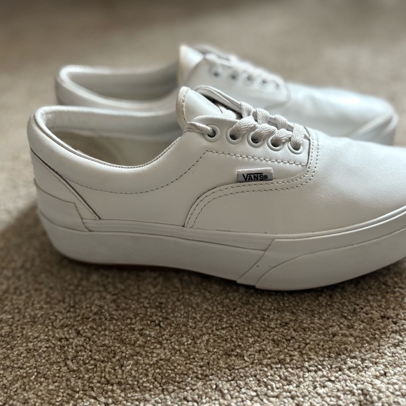 Van Era Stacked White Leather Sneakers - Picture 5 of 12